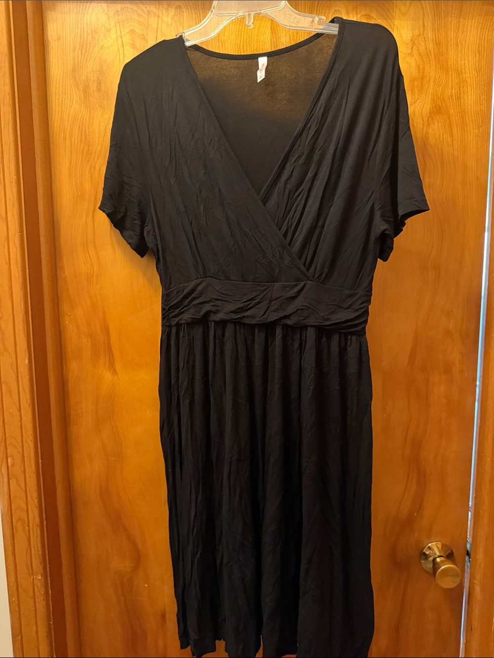 Women's Black Wrap-Style Dress